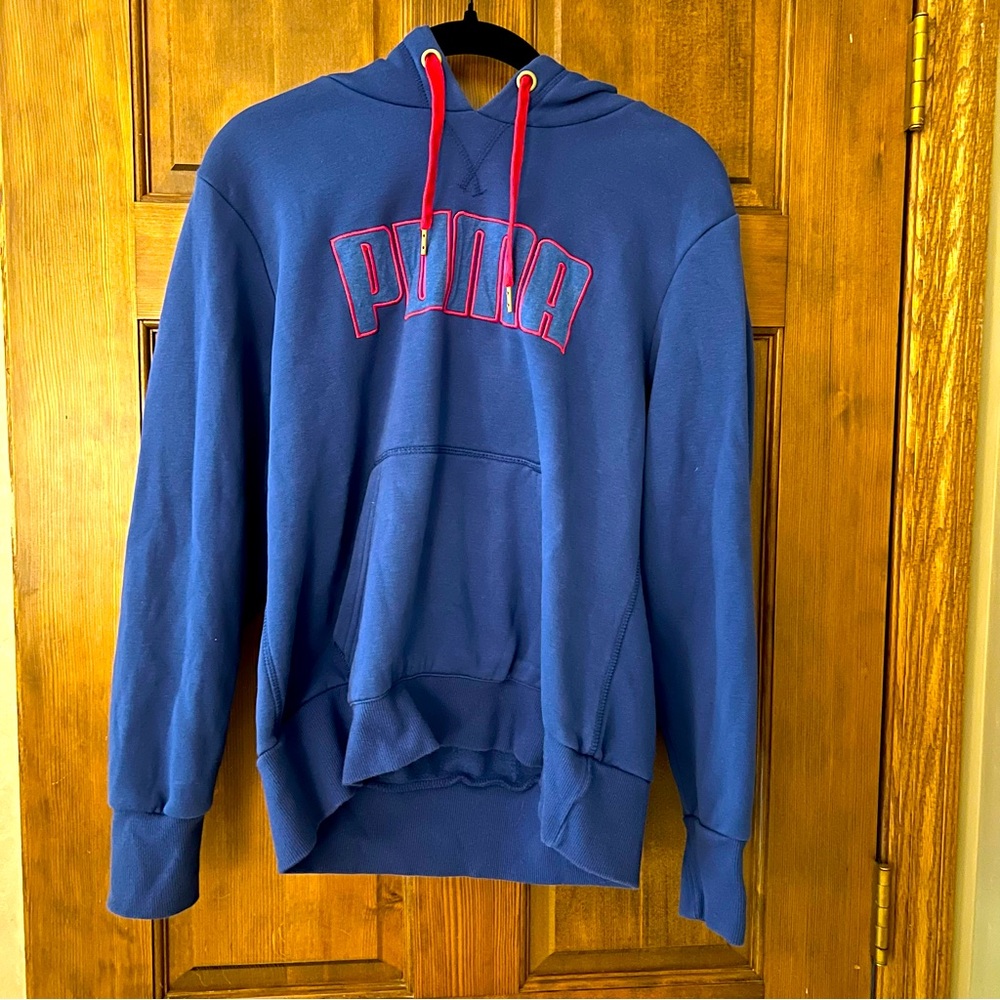 Blue and hot pink Puma sweatshirt
